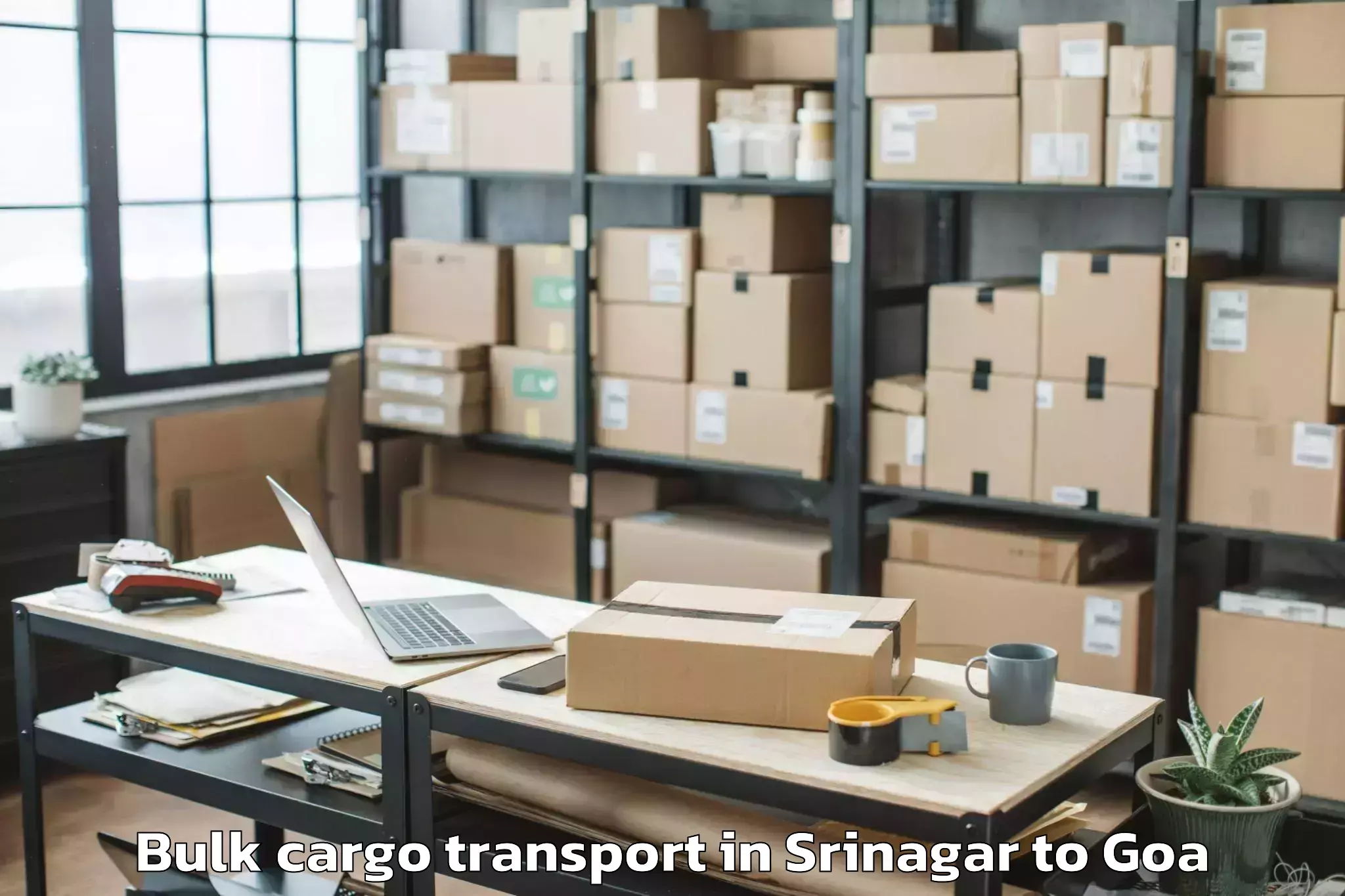 Hassle-Free Srinagar to Dabolim Airport Goi Bulk Cargo Transport